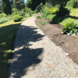 Pose de gravier blanc pour allée-chemin Raismes